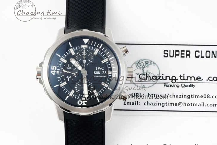 MIROTIME 1226 Aquatimer Chrono SS RSF 1:1 Best Edition Black Dial on Black Rubber Strap A EyeCatching 7073